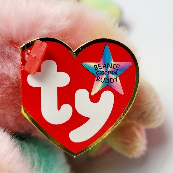 Vintage 1999 TY Beanie Buddy "Rainbow" the Chameleon - Picture 9 of 11